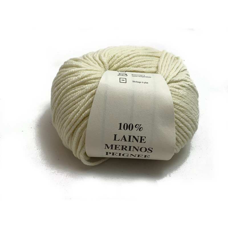 Fil à tricoter 100% laine peignée mérinos d'Arles aiguille 2